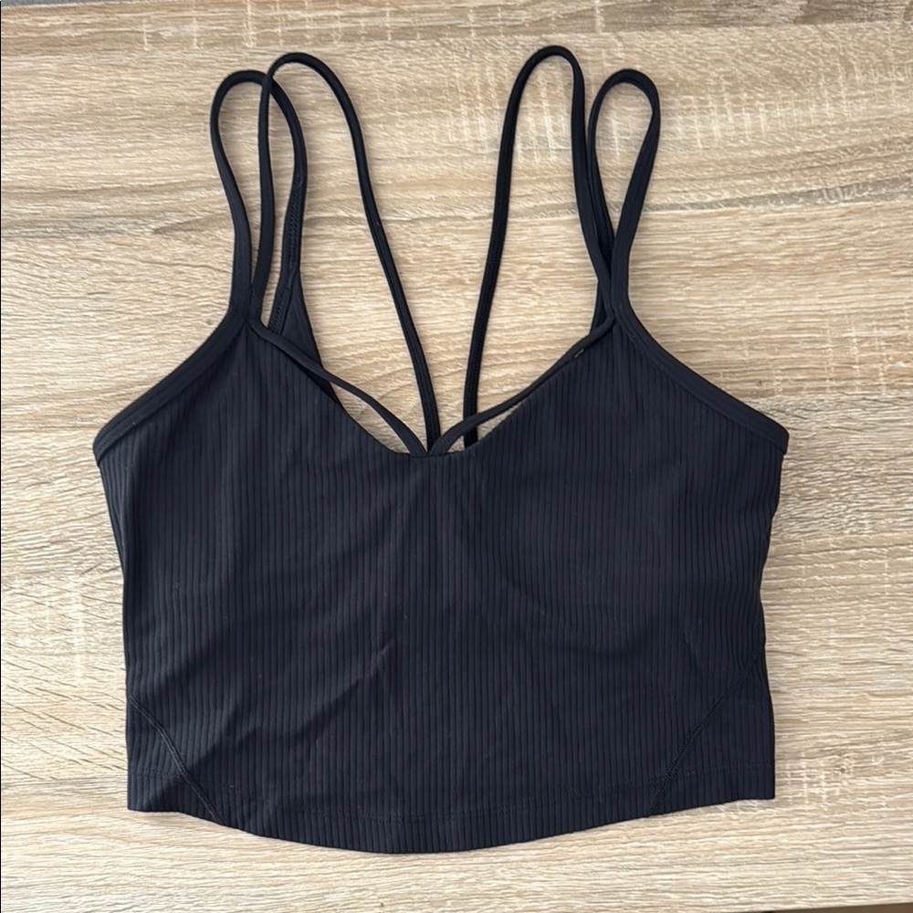 Lululemon Black Strappy Crop Top